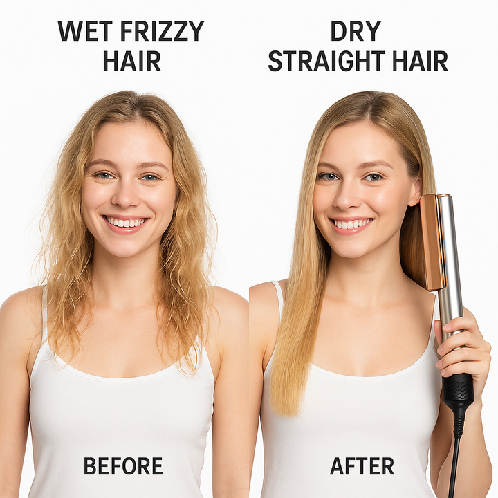 Professioneller 2-in-1-Haartrockner & Glätteisen | Negativ-Ionen-Technologie | Nass- & Trockennutzung | Langlebiges Styling-Werkzeug