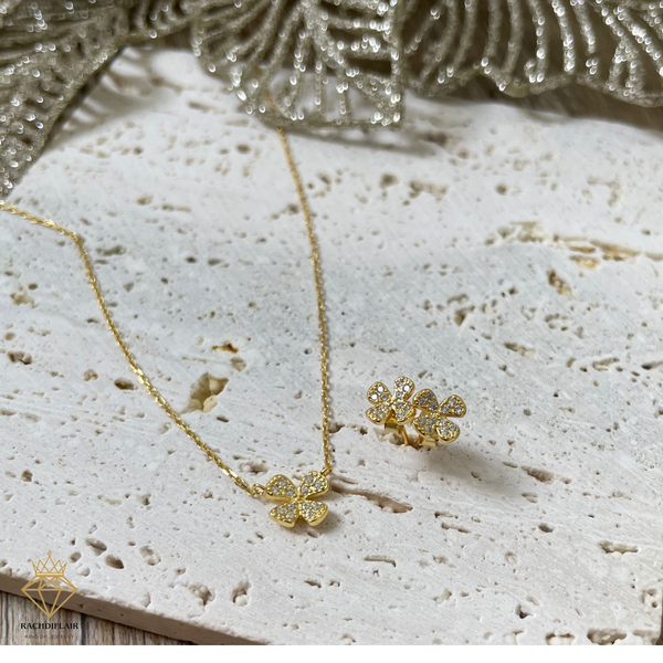 925 Sterling Silber Mini-Blumen-Ohrringe – 18 Karat vergoldet-Rachdiflair