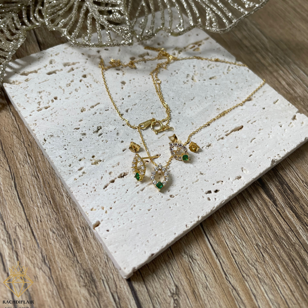 925 Sterling Silber Schmuckset – Blattförmige Schmuck Set für Damen