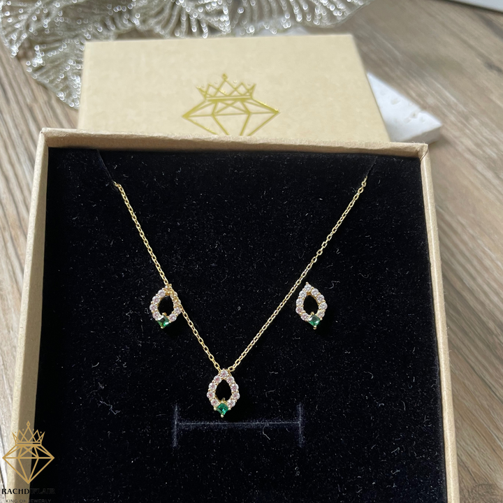925 Sterling Silber Schmuckset – Blattförmige Schmuck Set für Damen