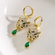 Boucles d'oreilles léopard animaux de luxe 