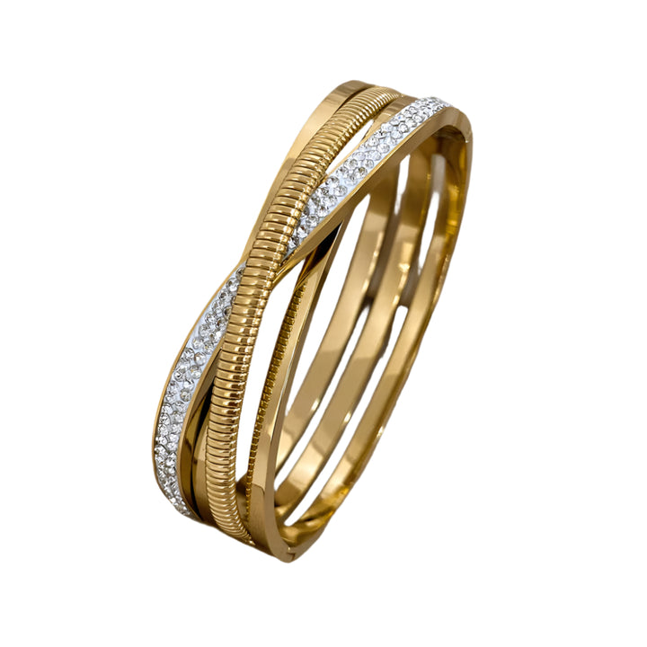 Minimalistischer Bangle-Armreif mit Zirkonia – Elegantes Geschenk für Sie
