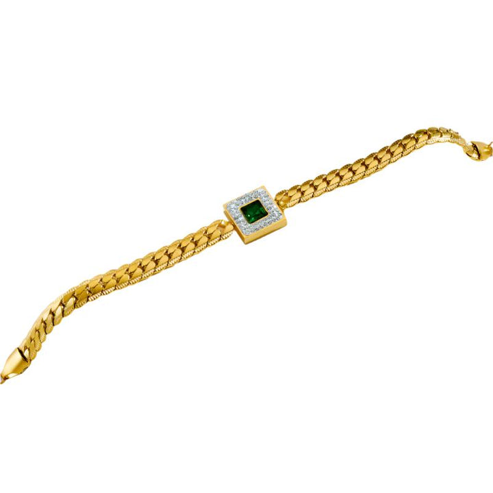 Square Green Zircon Bracelet