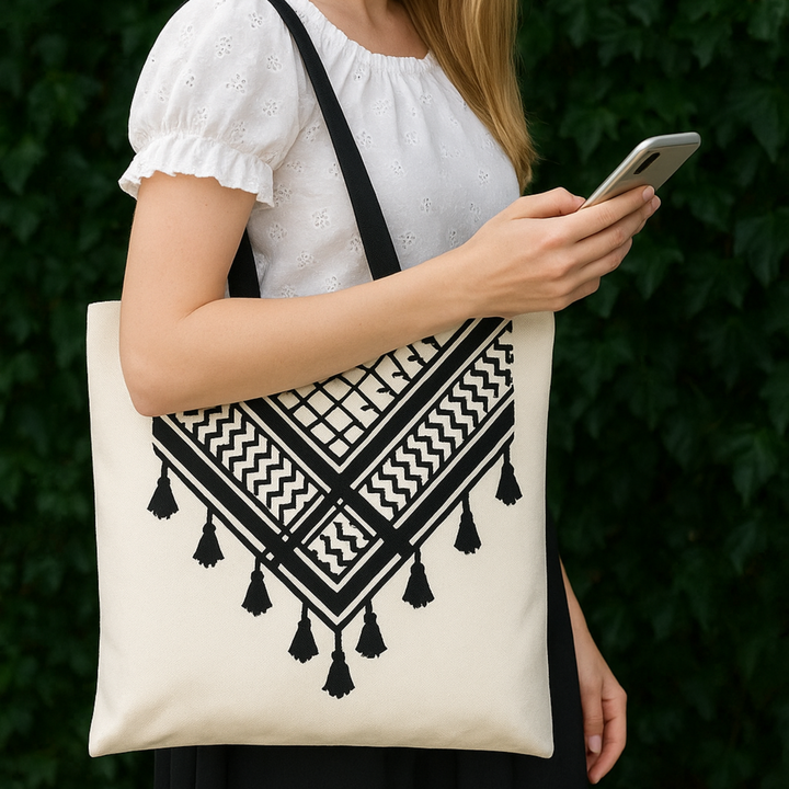 Tragetasche mit Keffiyeh-Schal aus Polyester 