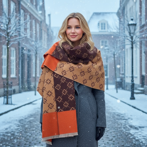 Luxus Winter Kaschmir Schal Damen – Weich, Warm & Elegant – Pashmina Tuch mit Fransen