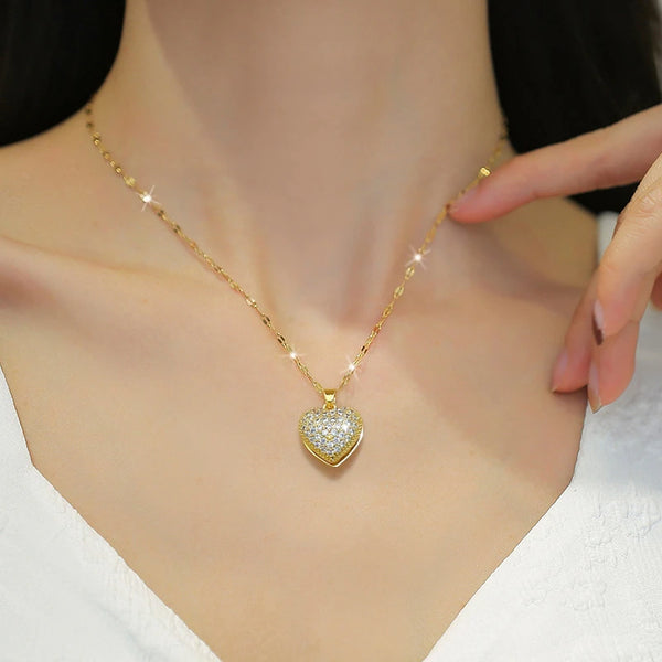 Necklace 316L Stainless Steel Gold Plated  Pearl Pendant