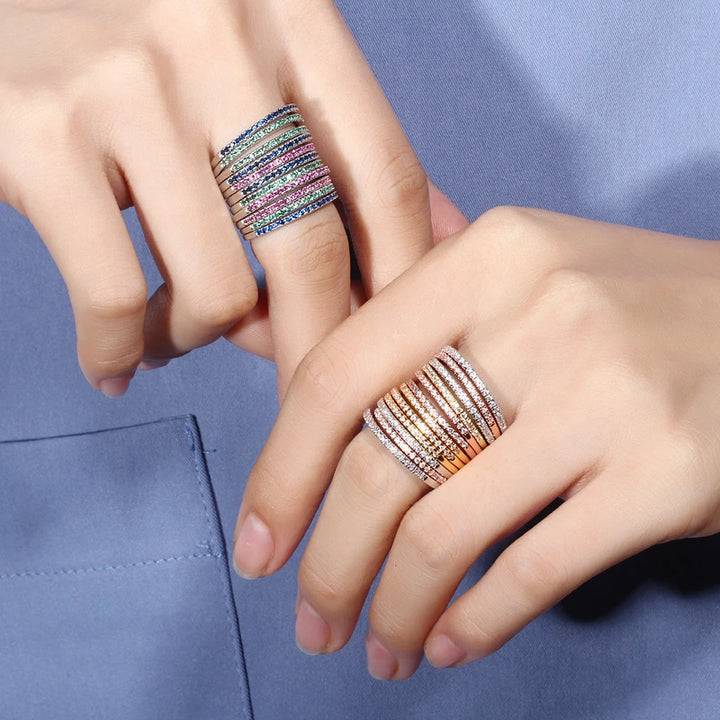 CORRUGATED THREE-PIECE STACKABLE RING SET