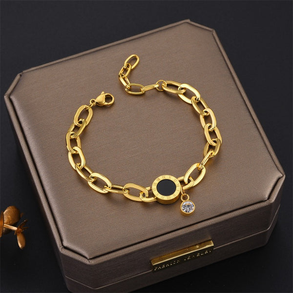 Bracelet jonc à maillons pour femme 