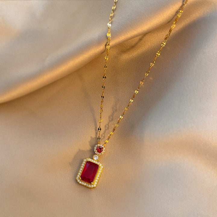 Luxury Zircon Crystal Pendant Necklaces For Women 