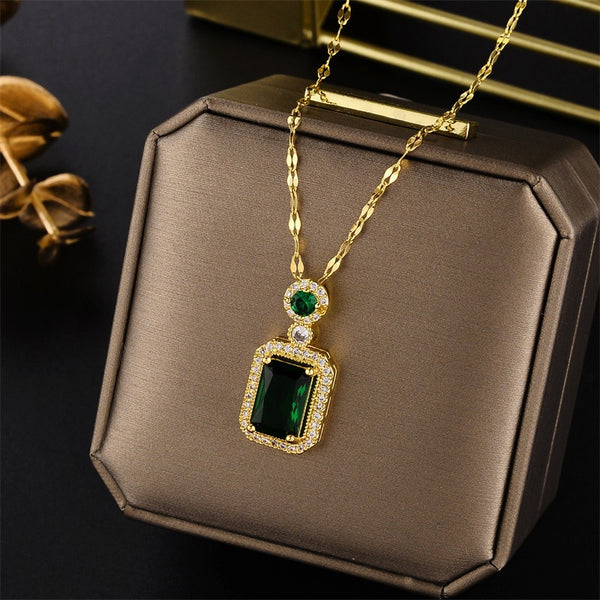 Luxury Zircon Crystal Pendant Necklaces For Women