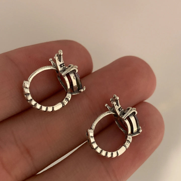 925 sterling silver earrings  'lava'